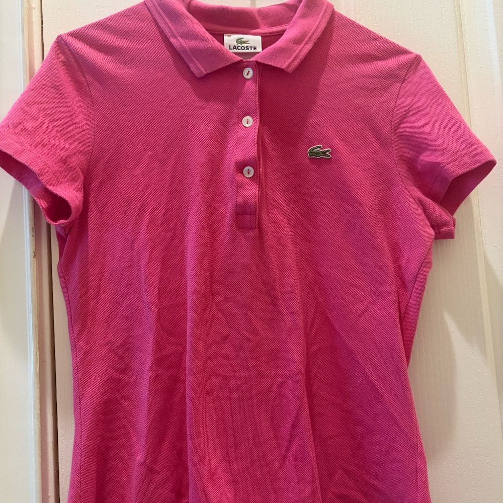 Y2K WOMEN'S VINTAGE LACOSTE POLO - HOT PINK